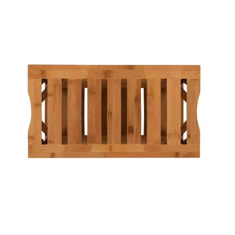 Sgabello in Bambù Naturale con Ripiano – 1 Persona