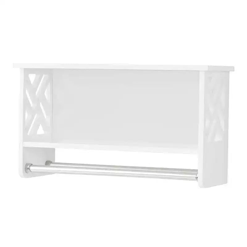 Coventry Bath Shelf with Two Towel Rods White - Alaterre Furniture
