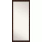 28" x 64" William Narrow Framed Full Length Floor Leaner Mirror Bronze - Amanti Art: Modern Polystyrene Frame, Wall Mountable