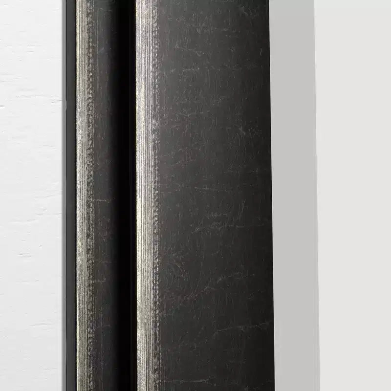 Specchio da parete smussato con cornice bicolore nera 80 x 110 cm – Singolo
