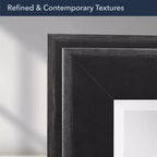 Specchio da parete smussato con cornice bicolore nera 80 x 110 cm – Singolo