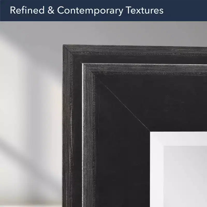 Specchio da parete smussato con cornice bicolore nera 80 x 110 cm – Singolo