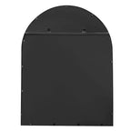 Specchio da parete ad arco nero con mensola in legno - Singolo