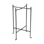 23"Square Wrought Iron Folding Multi Purpose Floor Stand - Achla Designs: No Assembly, 1 Year Warranty