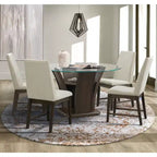 2pc Simms Standard Height Side Chair Set Walnut - Picket House Furnishings: Cream Upholstered Parsons Style