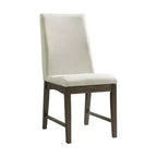 Set di 2 sedie da pranzo laterali Cream Walnut