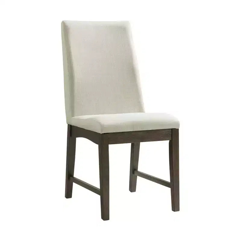 Set di 2 sedie da pranzo laterali Cream Walnut
