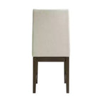 Set di 2 sedie da pranzo laterali Cream Walnut