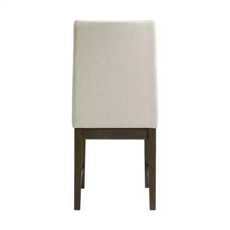Set di 2 sedie da pranzo laterali Cream Walnut