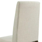 Set di 2 sedie da pranzo laterali Cream Walnut