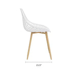 Set da pranzo rotondo bianco lucido, 3 pezzi (1 tavolo + 2 sedie)