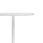 Set da pranzo rotondo bianco lucido, 3 pezzi (1 tavolo + 2 sedie)