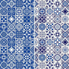 Divisorio in tela a 3 pannelli, fronte-retro, colore blu