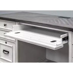 Scrivania a Credenza Bianca con Contenitore Chiuso – Utente Singolo, Componenti in Metallo
