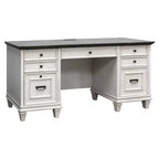 Scrivania a Credenza Bianca con Contenitore Chiuso – Utente Singolo, Componenti in Metallo
