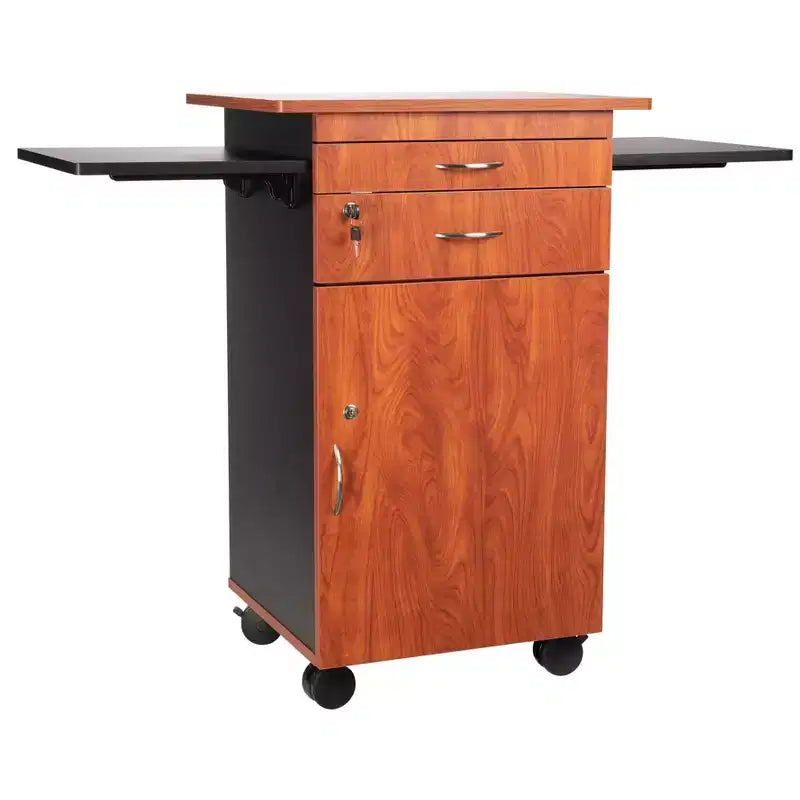 Carrello leggio multimediale ciliegio/nero - Hampden Furnishings