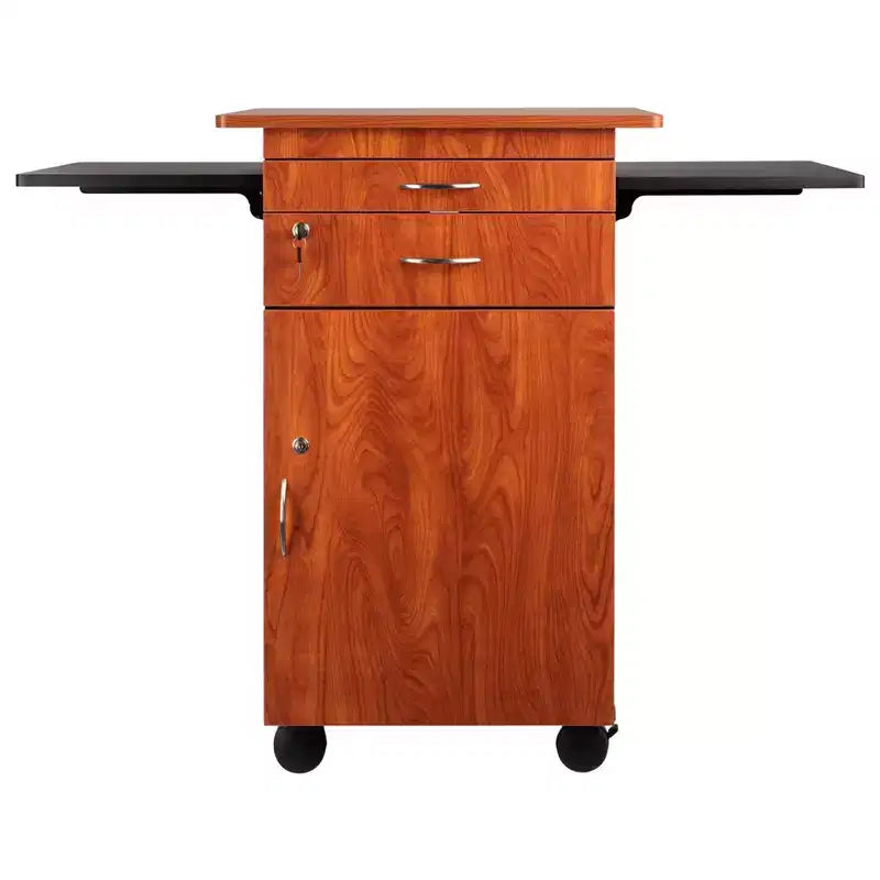Carrello leggio multimediale ciliegio/nero - Hampden Furnishings