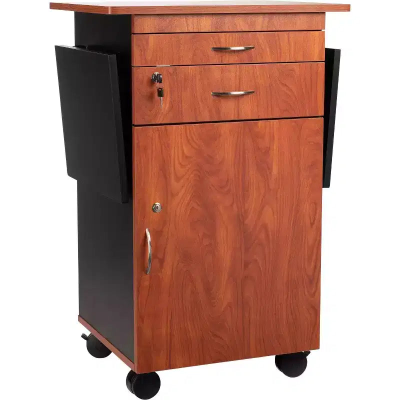 Carrello leggio multimediale ciliegio/nero - Hampden Furnishings