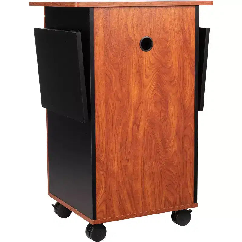 Carrello leggio multimediale ciliegio/nero - Hampden Furnishings