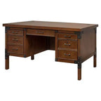 Scrivania con semipedistallo Auburn con archivio, monoposto