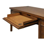 Scrivania con semipedistallo Auburn con archivio, monoposto