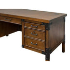 Scrivania con semipedistallo Auburn con archivio, monoposto