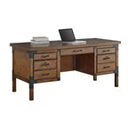 Scrivania con semipedistallo Auburn con archivio, monoposto