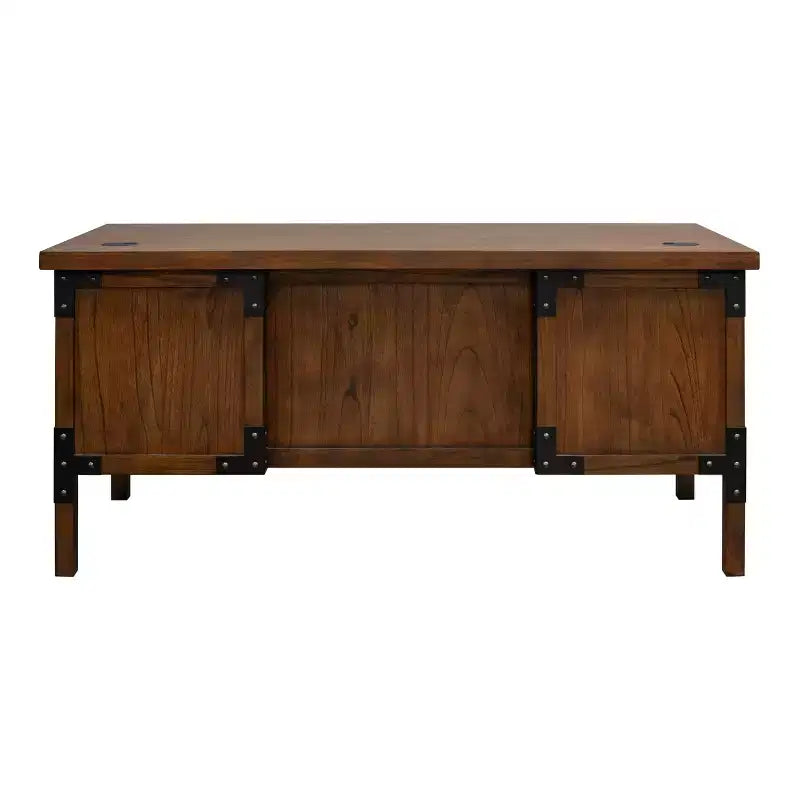 Scrivania con semipedistallo Auburn con archivio, monoposto
