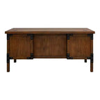 Scrivania con semipedistallo Auburn con archivio, monoposto