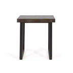 Jennings Live Edge End Table Cherry/Black - Steve Silver Co.: Solid Pine, Rustic Modern, Square Shape
