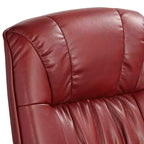 Poltrona reclinabile girevole Ruby in similpelle con pouf, 2 posti