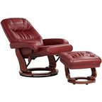 Poltrona reclinabile girevole Ruby in similpelle con pouf, 2 posti