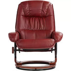 Poltrona reclinabile girevole Ruby in similpelle con pouf, 2 posti