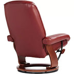 Poltrona reclinabile girevole Ruby in similpelle con pouf, 2 posti