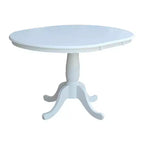 Set tavolo da pranzo rotondo allungabile e 4 sedie senza braccioli, color talpa/carbone sbiancato – 4 posti a sedere