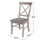 Set tavolo da pranzo rotondo allungabile e 4 sedie senza braccioli, color talpa/carbone sbiancato – 4 posti a sedere