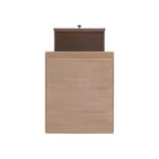 Tavolino Rettangolare con Cassetto e Ripiano – Naturale / Nocciola / Bianco, 1 Pezzo