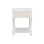 Tavolino Rettangolare con Cassetto e Ripiano – Naturale / Nocciola / Bianco, 1 Pezzo