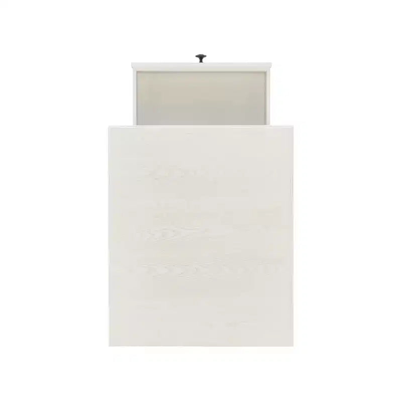Tavolino Rettangolare con Cassetto e Ripiano – Naturale / Nocciola / Bianco, 1 Pezzo