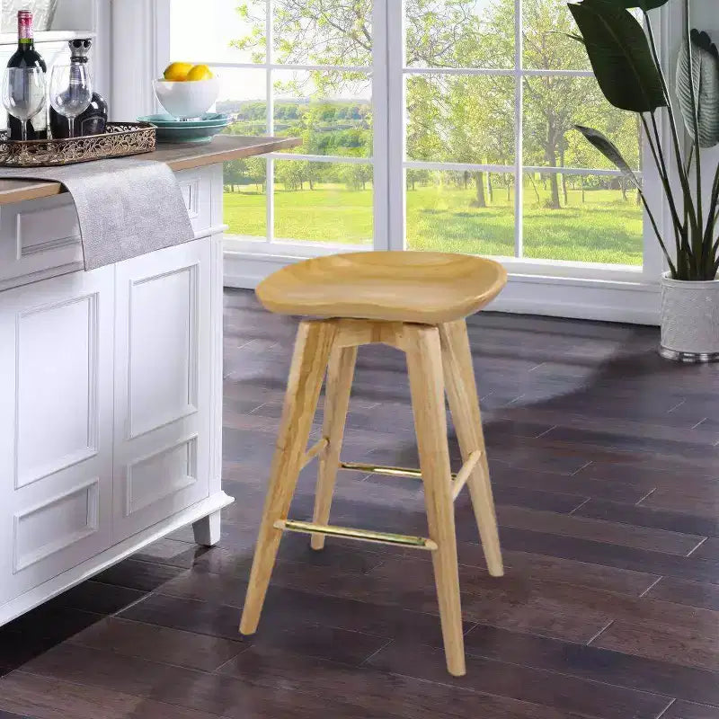 Sgabello da bar girevole senza schienale da 31" – Espresso / Barnwood / Noce / Naturale, Posti a sedere 1
