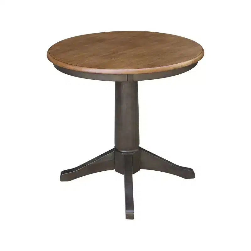 Tavolo da pranzo rotondo con base a piedistallo – Marrone chiaro/Nero, Espresso o Grigio – Posti a sedere per 2 persone