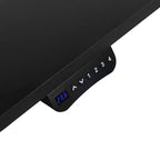 Scrivania elettrica regolabile in altezza, Mogano/Nero, Postazione singola, 122 cm L x 61 cm P