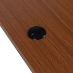 Scrivania elettrica regolabile in altezza, Mogano/Nero, Postazione singola, 122 cm L x 61 cm P