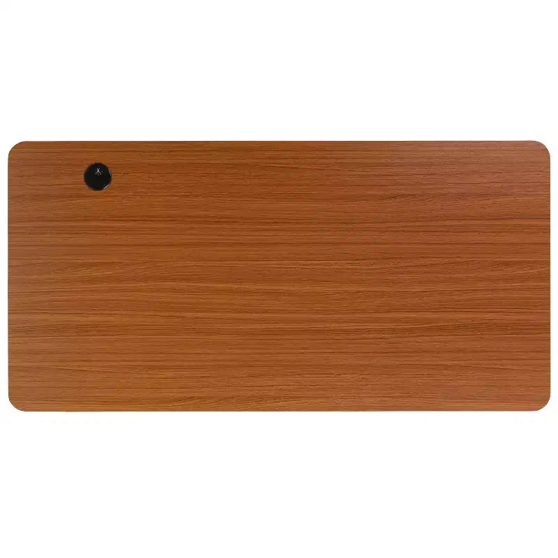 Scrivania elettrica regolabile in altezza, Mogano/Nero, Postazione singola, 122 cm L x 61 cm P