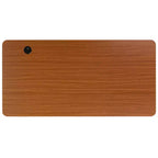 Scrivania elettrica regolabile in altezza, Mogano/Nero, Postazione singola, 122 cm L x 61 cm P