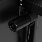 Scrivania elettrica regolabile in altezza, Mogano/Nero, Postazione singola, 122 cm L x 61 cm P