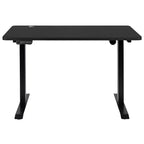 Scrivania elettrica regolabile in altezza, Mogano/Nero, Postazione singola, 122 cm L x 61 cm P