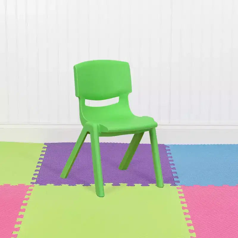 Sedia Scolastica Impilabile in Plastica Confezione da 10 | Blu / Verde / Naturale / Rosso | Posti a sedere: 10
