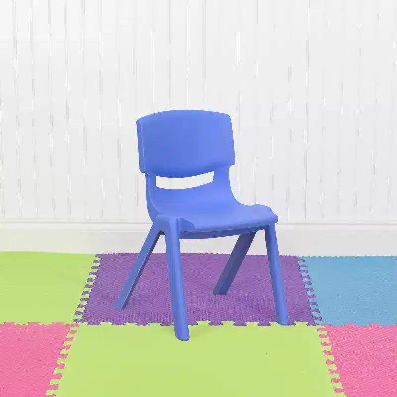 Sedia Scolastica Impilabile in Plastica Confezione da 10 | Blu / Verde / Naturale / Rosso | Posti a sedere: 10