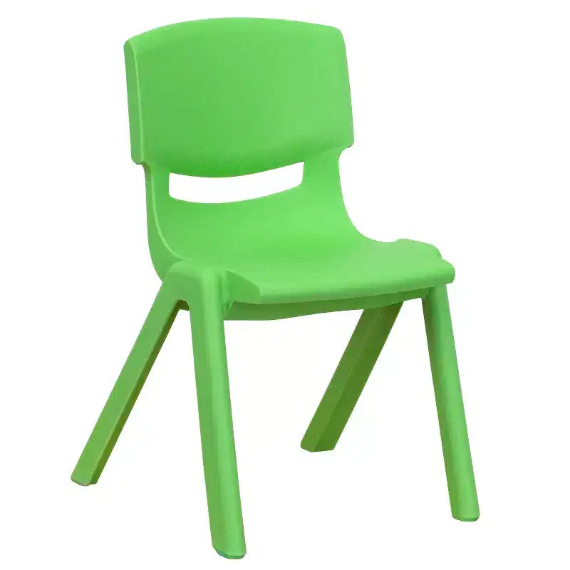 Sedia Scolastica Impilabile in Plastica Confezione da 10 | Blu / Verde / Naturale / Rosso | Posti a sedere: 10